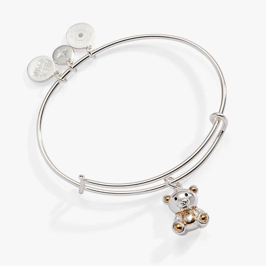 Baby's First Hanukkah Bracelet by ALEX AND ANI silver-tone bangle with disc charms and star motifs on Tampa Home & Garden Store