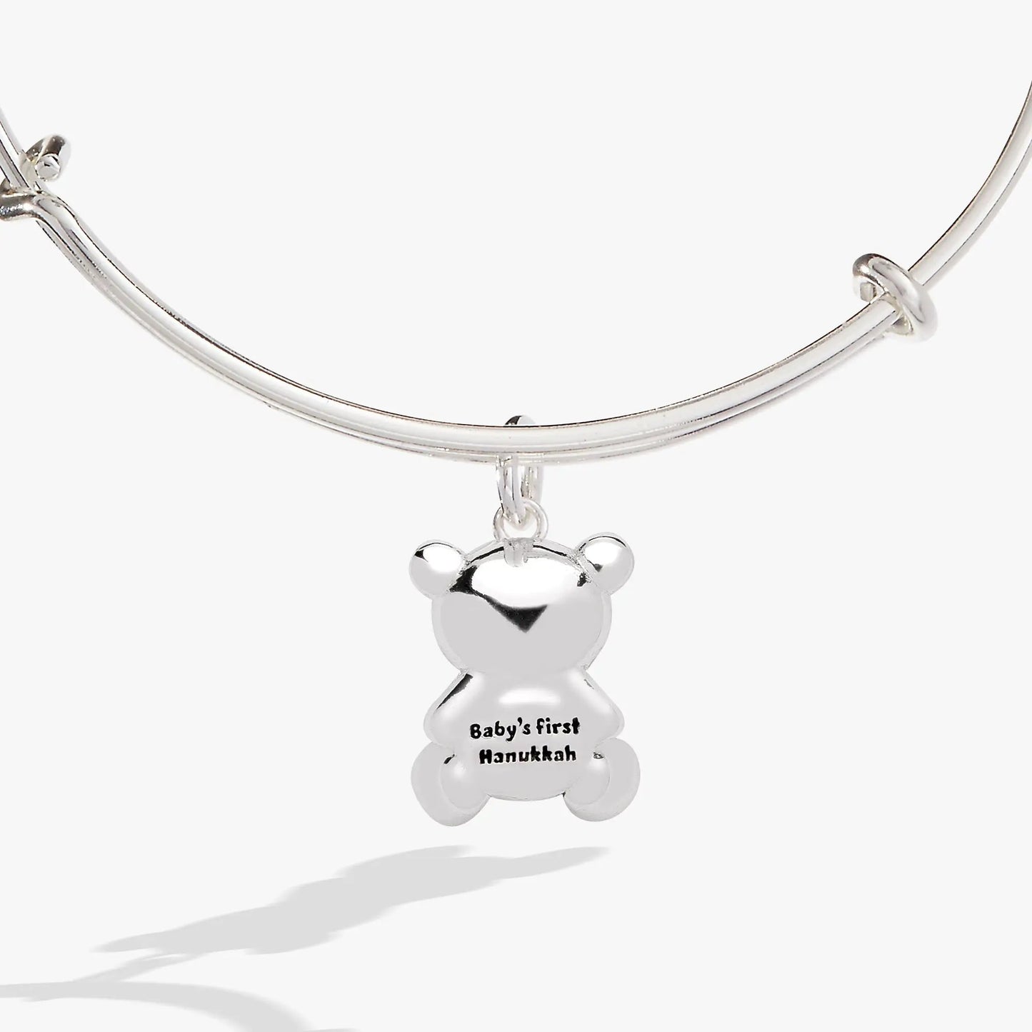 Baby's First Hanukkah bracelet in silver with bear charm pendant by ALEX AND ANI on Tampa Home & Garden Store