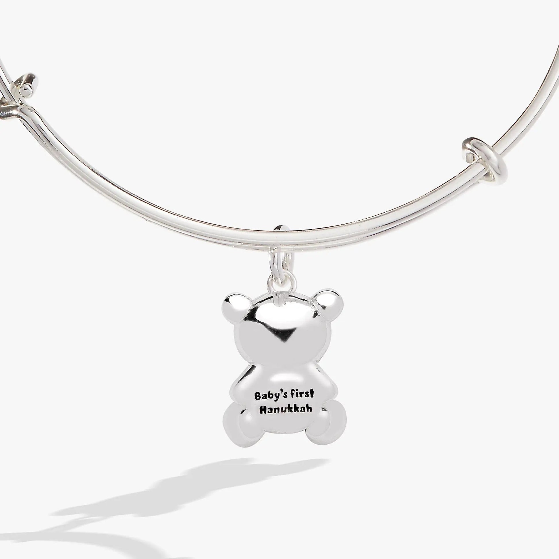 Baby's First Hanukkah bracelet in silver with bear charm pendant by ALEX AND ANI on Tampa Home & Garden Store