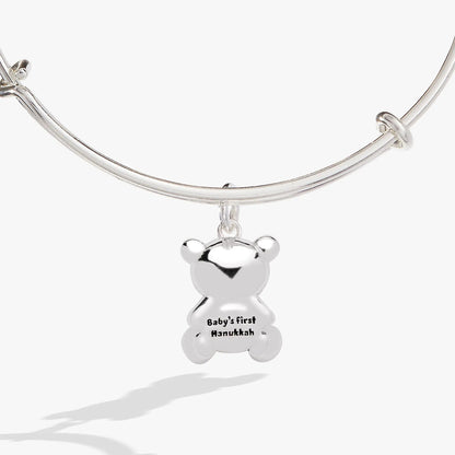 Baby's First Hanukkah bracelet in silver with bear charm pendant by ALEX AND ANI on Tampa Home & Garden Store