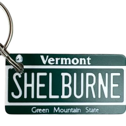 Llavero con matrícula de Shelburne, Vermont