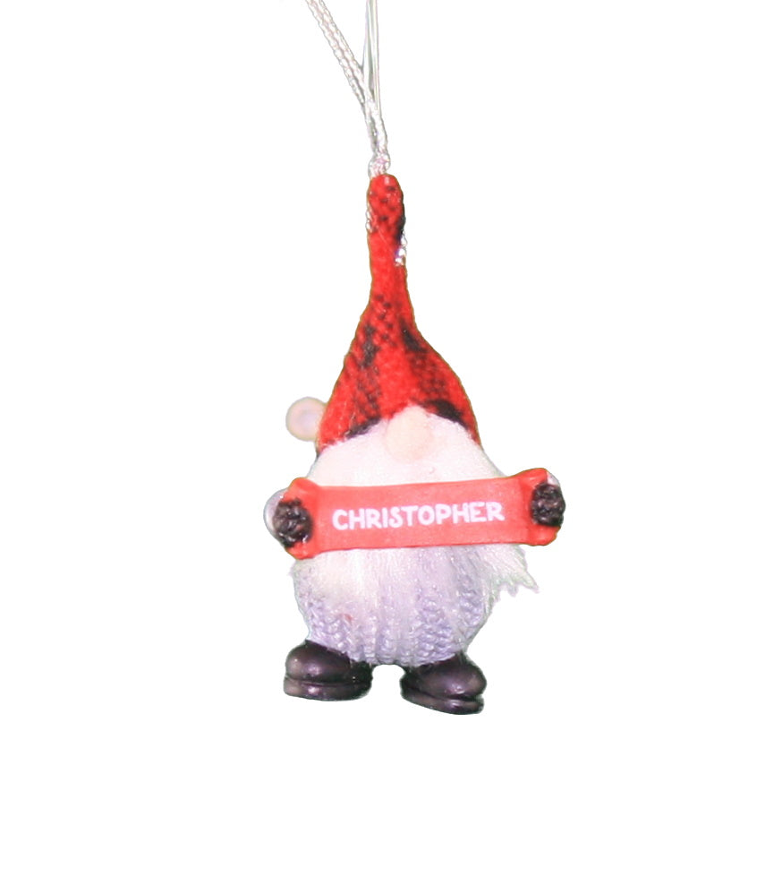 Ornement gnome personnalisé (Lettres AI) - Christopher