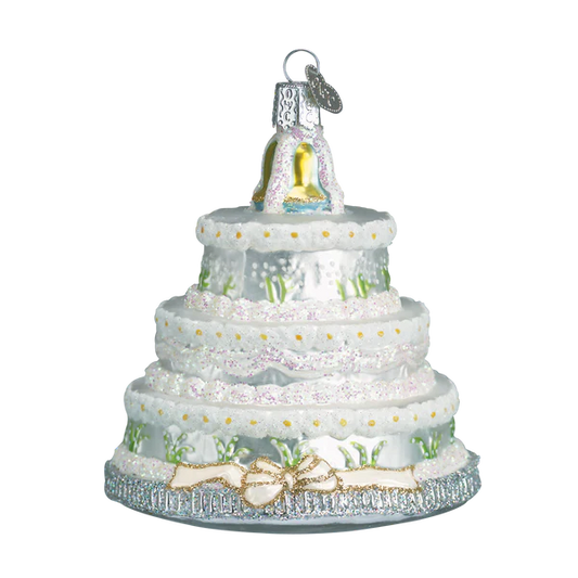 Old World Christmas Wedding Cake Glass Blown Ornament - Tampa Home & Garden Store