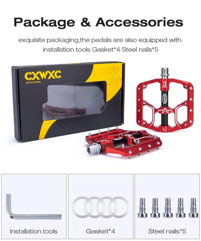 Flat Bike Pedals With Sealed Bearings Aluminum