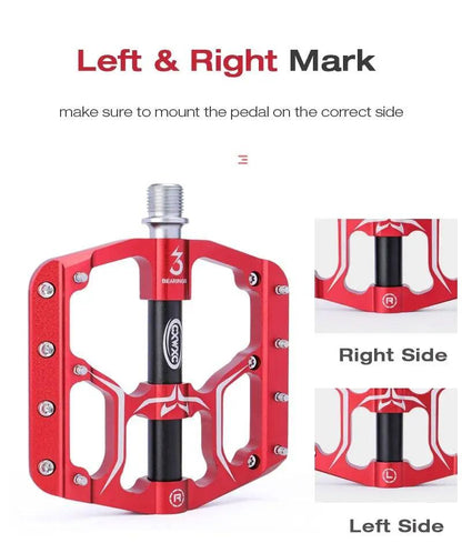 Flat Bike Pedals With Sealed Bearings Aluminum