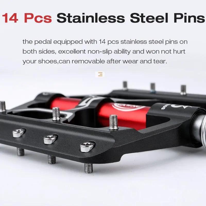 Flat Bike Pedals With Sealed Bearings Aluminum