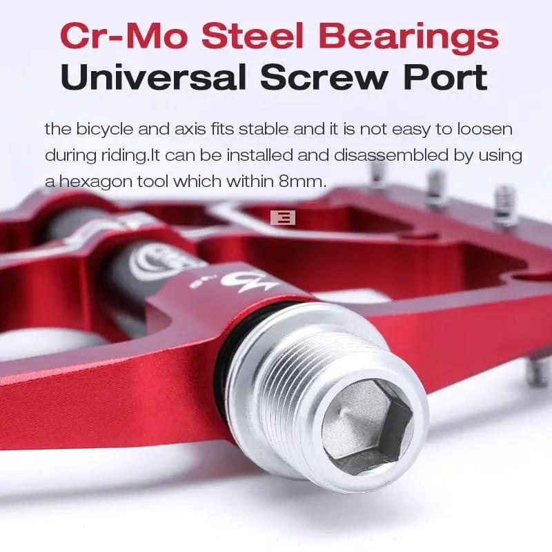 Flat Bike Pedals With Sealed Bearings Aluminum