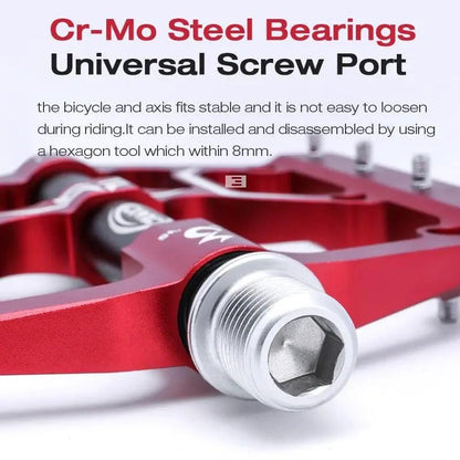 Flat Bike Pedals With Sealed Bearings Aluminum