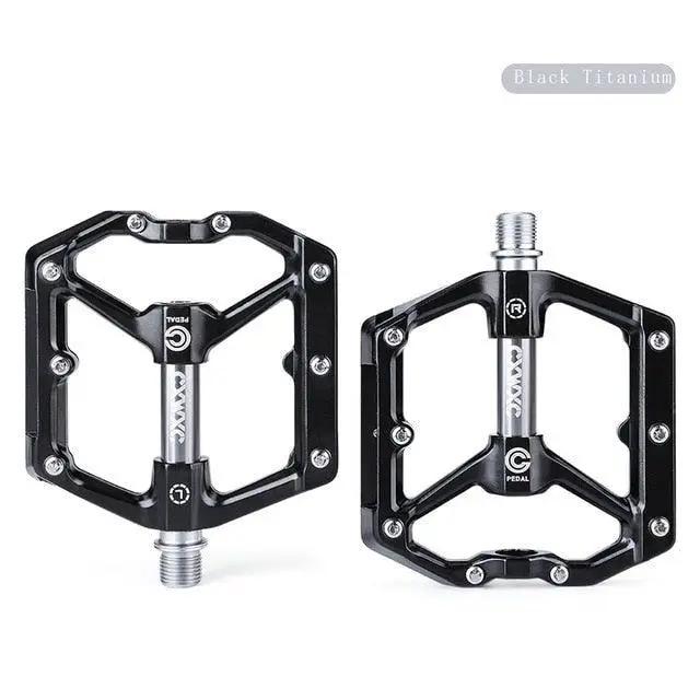 Flat Bike Pedals With Sealed Bearings Aluminum