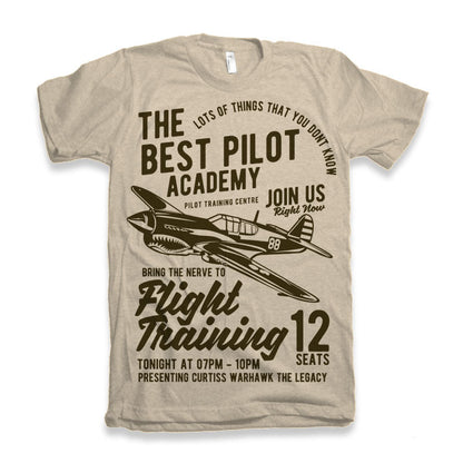 Flight Training Men's Bamboo Viscose/Organic Cotton tee beige Spun Bamboo on Tampa Home & Garden Store