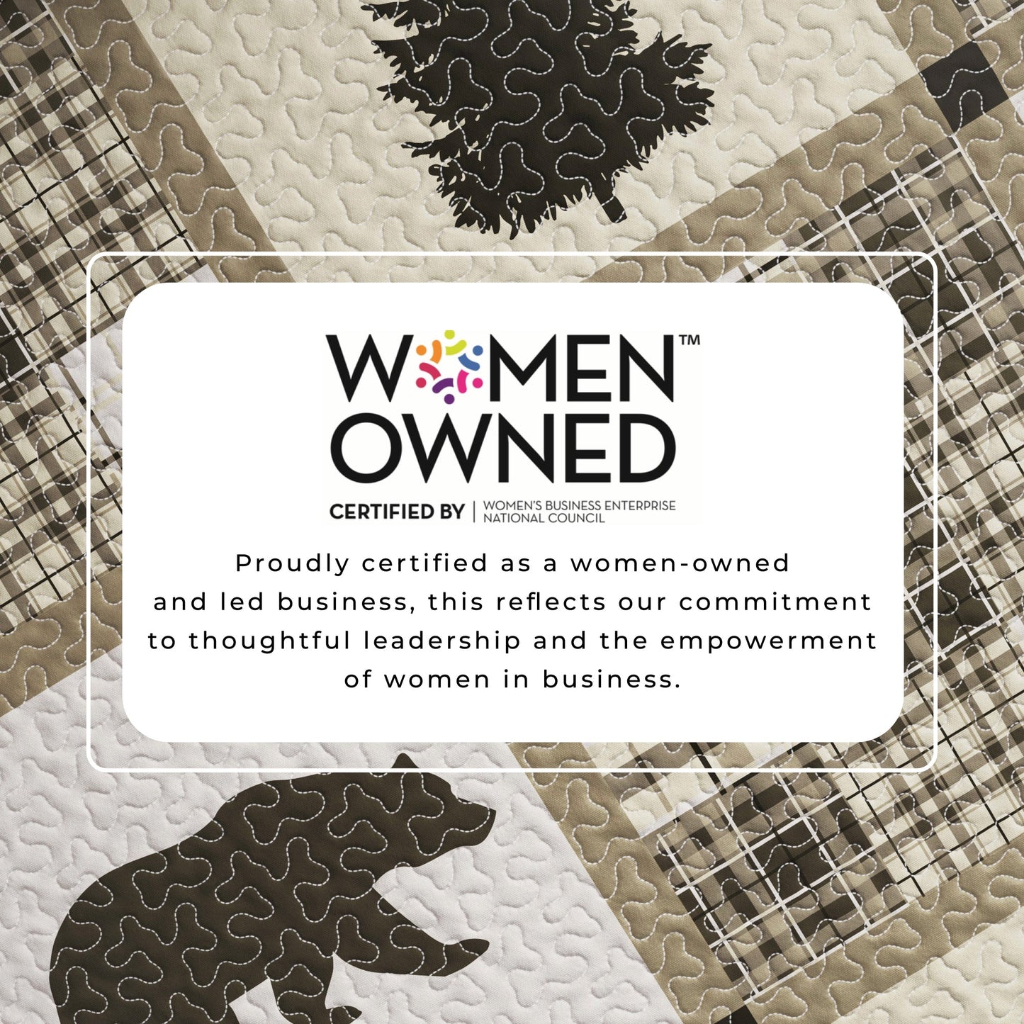 Plaid Lodge Quilt Set and Reversible Bear Design