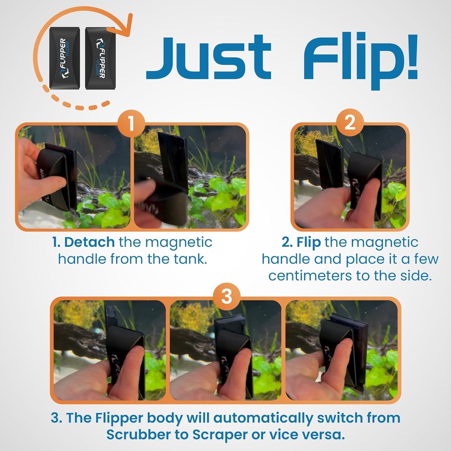 Cichlid Bros Flipper Magnet Scrubber Kit