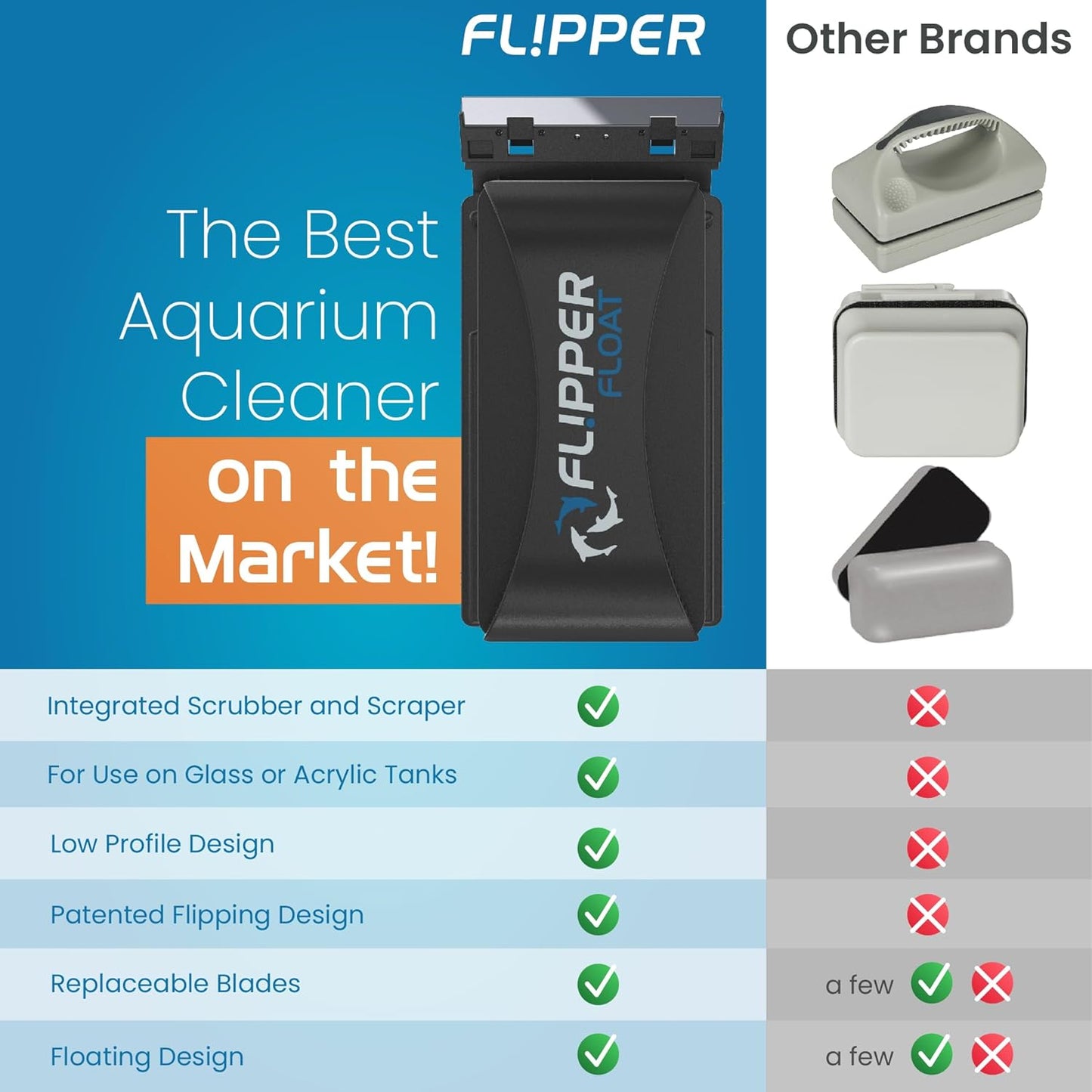 Cichlid Bros Flipper Magnet Scrubber Kit