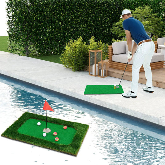 Floating Golf Green for Pool with 6 Golf Balls and Golf Flag by DirectDeals on Tampa Home & Garden Store