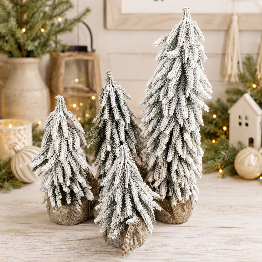 Sapins de Noël enneigés NOUVEAU