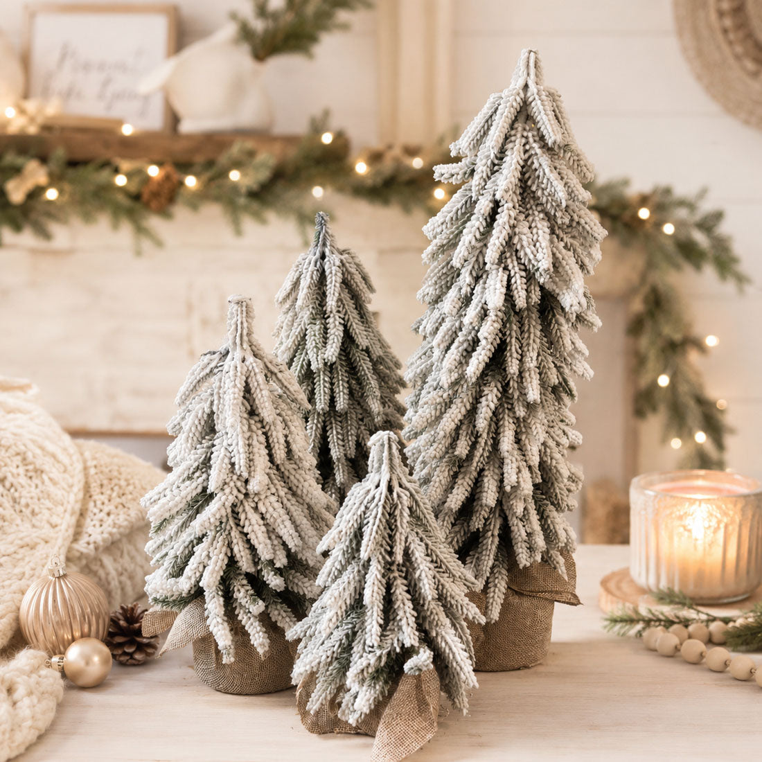 Sapins de Noël enneigés NOUVEAU