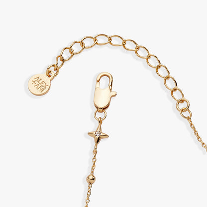 Refined Gold Floret Chain Bracelet and Beads