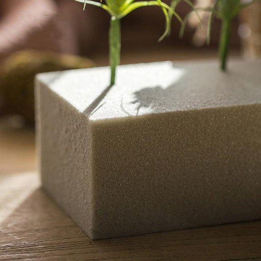 RusticReach Flower Mud dry foam brick set of 3, grey foam block with sprouting plant stem on Tampa Home & Garden Store