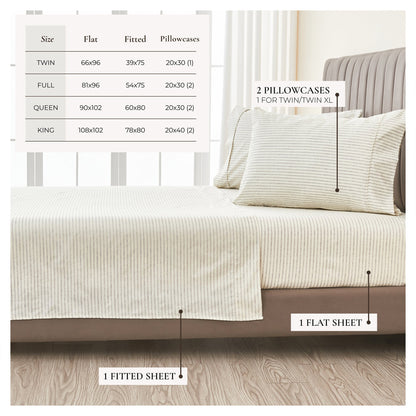 The Striped Microfiber Sheet Set and Soft Finish