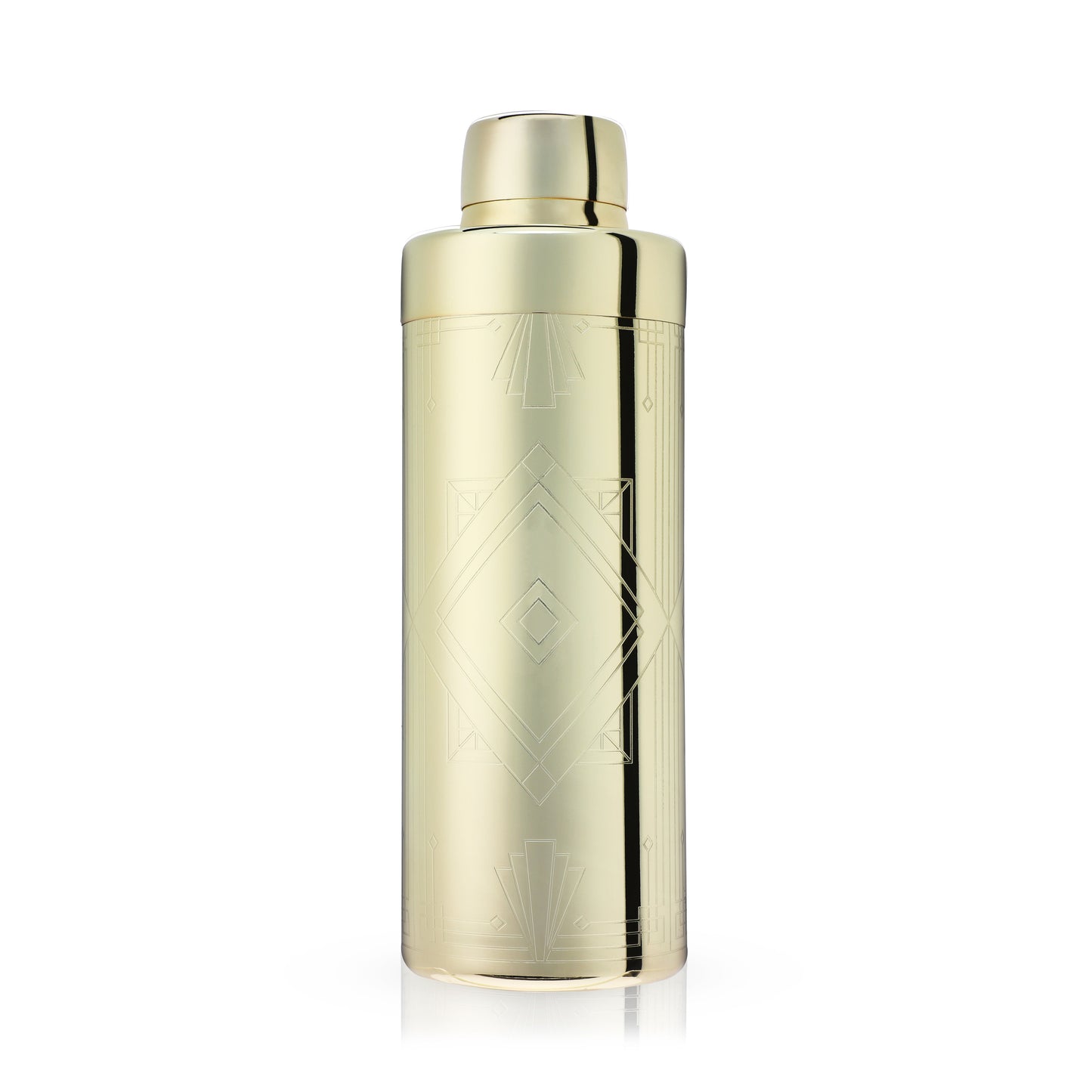 Art Deco Gold Stainless Steel Cocktail Shaker