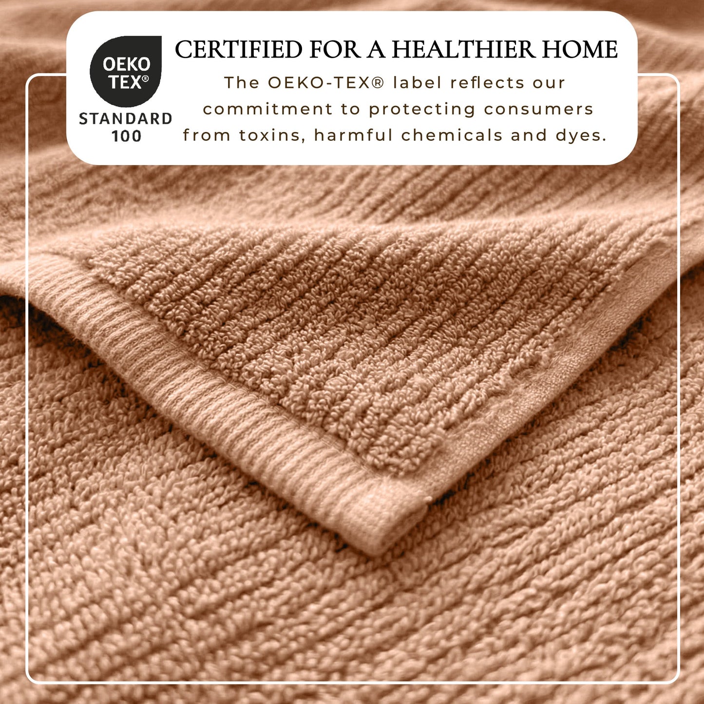 Turkish Cotton Ribbed Bath Towel Set and 6 Pieces