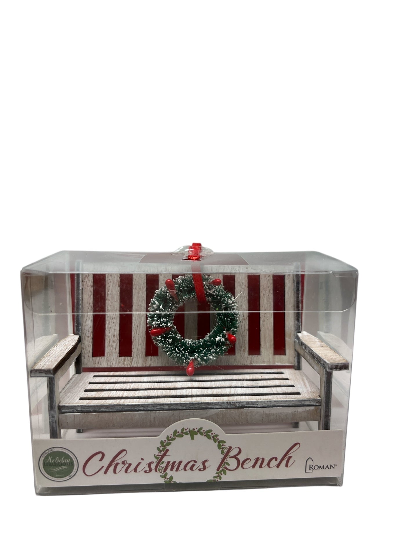 Adorno navideño para banco con corona