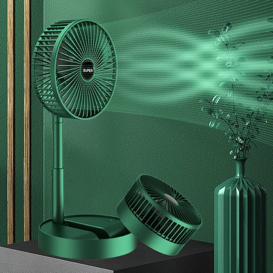 Portable Foldable Fan USB Rechargeable 4-Speed 180° Rotation - Tampa Home & Garden Store