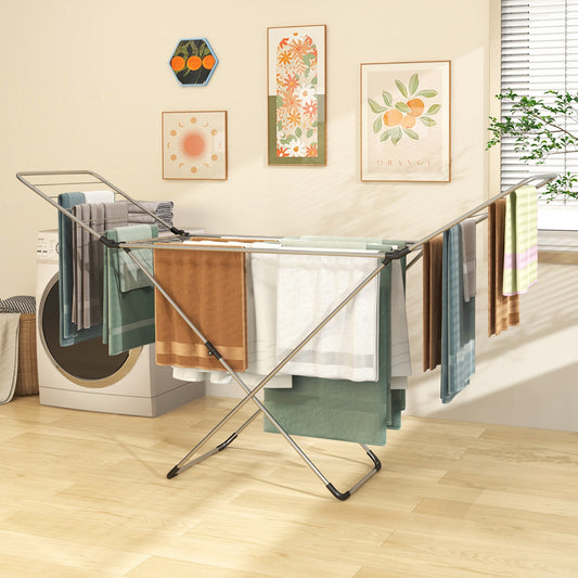 Folding Clothes Drying Rack with Adjustable Wings for Indoor and Outdoor Use - Tampa Home & Garden Store