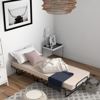 Cama plegable de 75 x 31.5 pulgadas con colchón de espuma viscoelástica para adultos