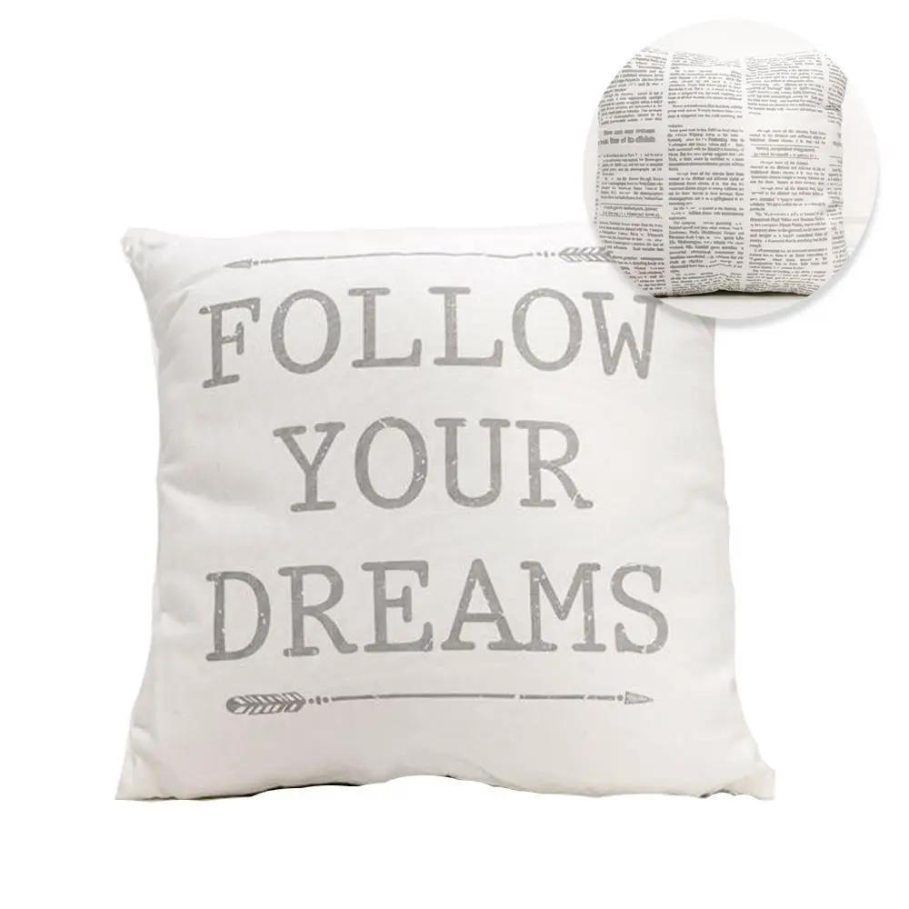 Follow Your Dreams Pillow With Arrow Silhouettes