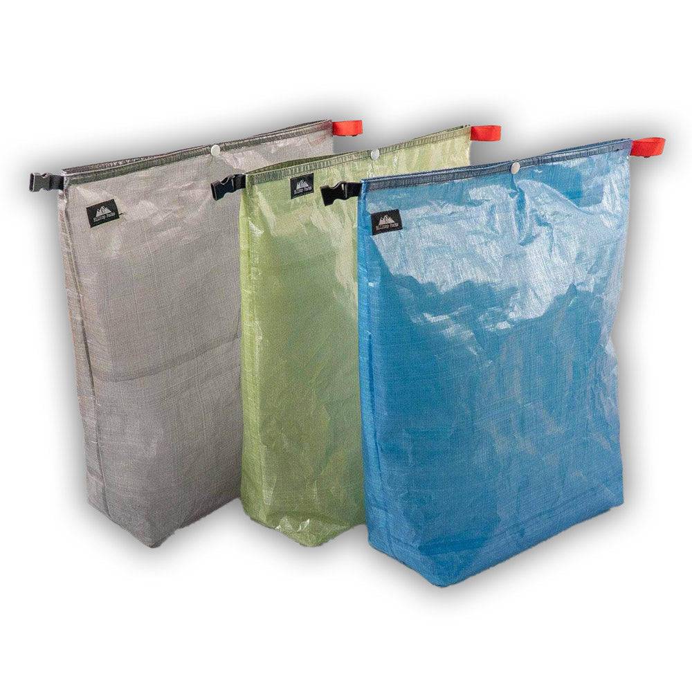 Bear bag ultralight DYNEEMA food bags by Hilltop Packs LLC gray, green and blue 3-pack on Tampa Home & Garden Store