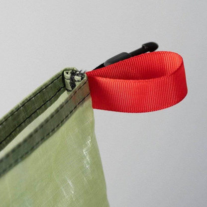 Bear bag food pouch ultralight Dyneema by Hilltop Packs LLC, green body with red strap on Tampa Home & Garden Store