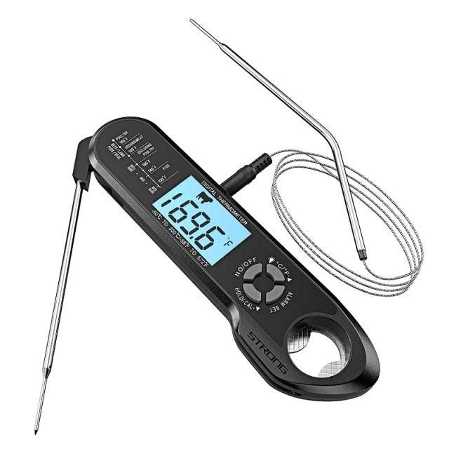Stevvex dual-probe digital meat thermometer with backlit display and stainless steel probes on Tampa Home & Garden Store