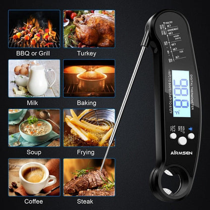 Stevvex digital waterproof thermometer with backlight for BBQ and kitchen use on Tampa Home & Garden Store