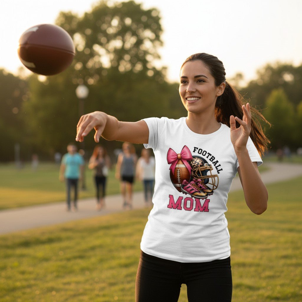 Classic Football Mom Tee for Sunday Games