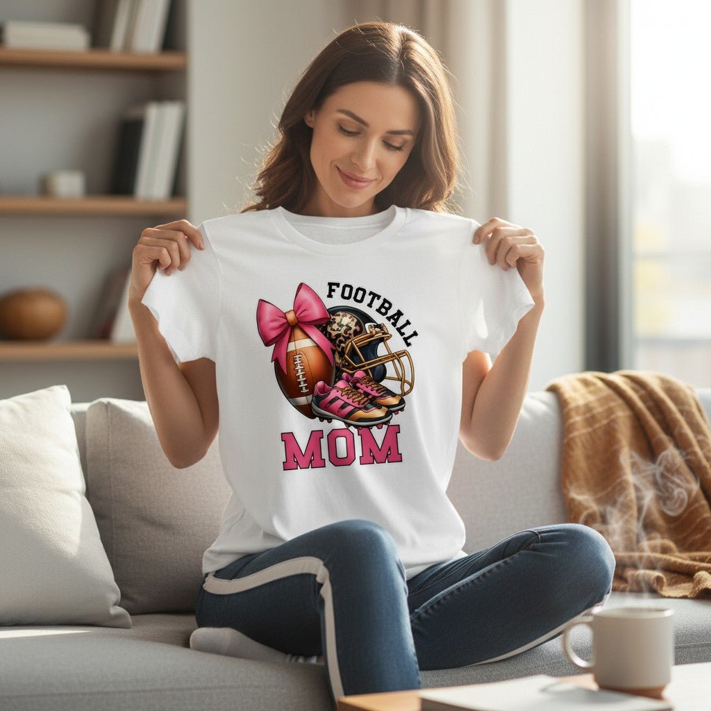Classic Football Mom Tee for Sunday Games