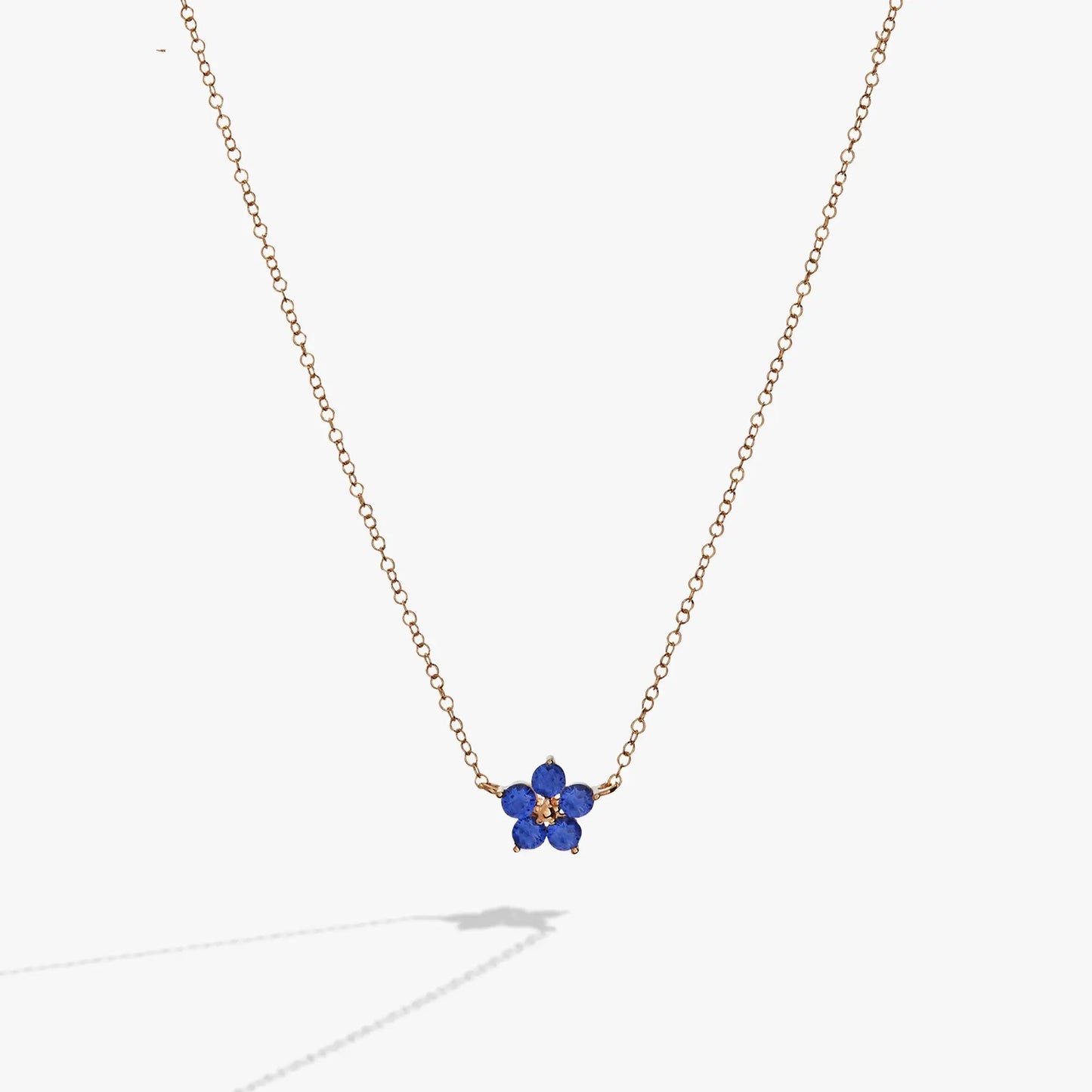 Forget Me Not Crystal Necklace Sapphire Blue