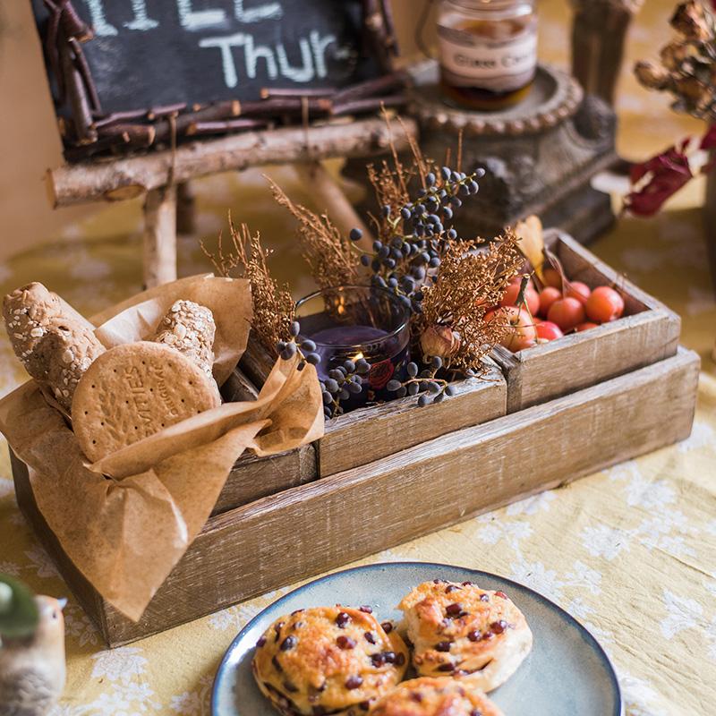 Four Piece Solid Wood Table Box Set by RusticReach caddy holds cookies, candle & berries on Tampa Home & Garden Store