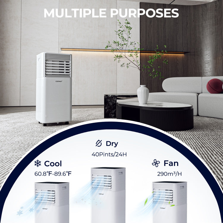 Enfriador de aire de 8000 BTU – 3 en 1 con ventilador