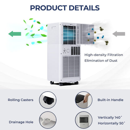 Enfriador de aire de 8000 BTU – 3 en 1 con ventilador
