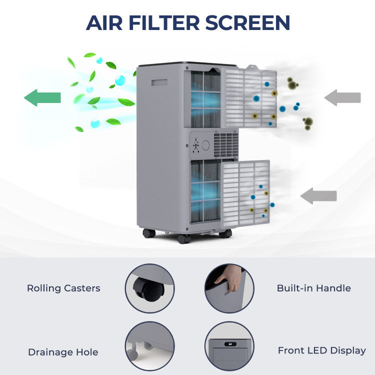 Aire acondicionado portátil compacto de 10,000 BTU