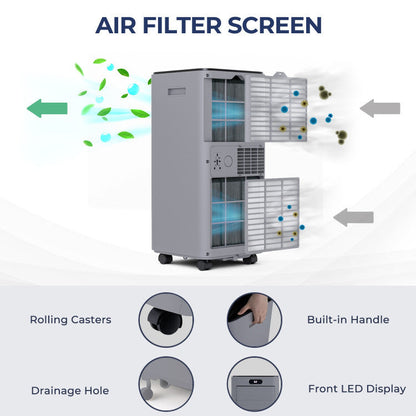 Aire acondicionado portátil compacto de 10,000 BTU