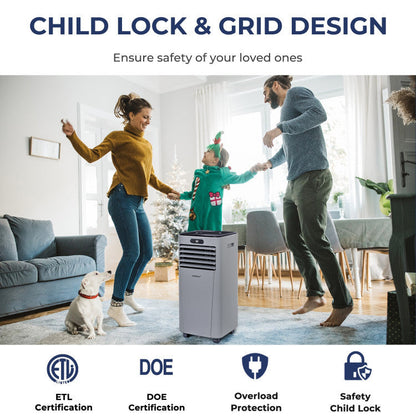 Aire acondicionado portátil compacto de 10,000 BTU
