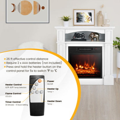 Mueble para TV de 18" con chimenea eléctrica