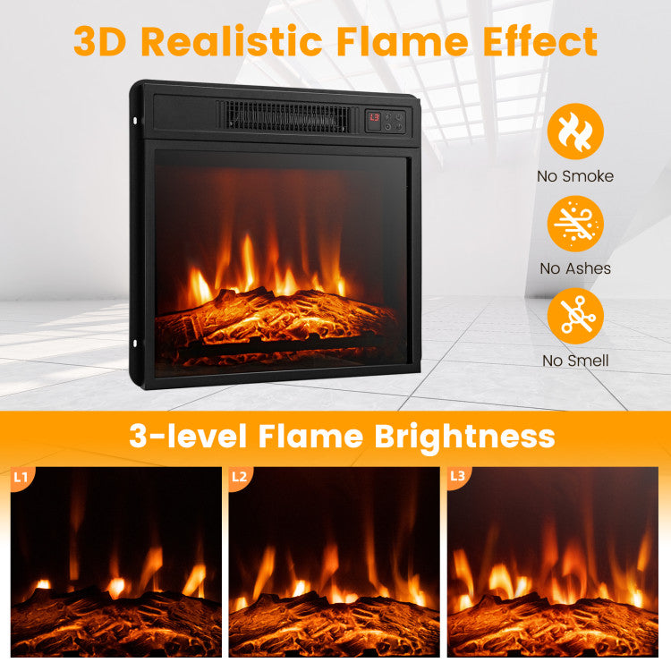 Mueble para TV de 18" con chimenea eléctrica