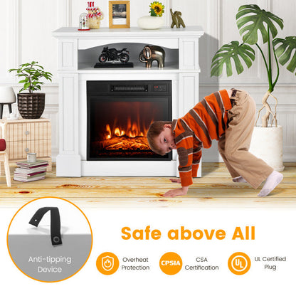 Mueble para TV de 18" con chimenea eléctrica