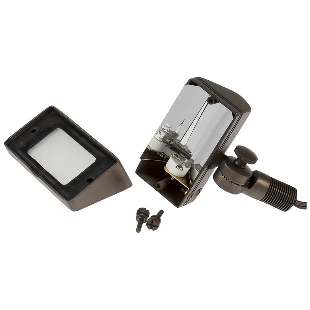 Foco LED direccional rectangular de latón FPB01, iluminación ajustable