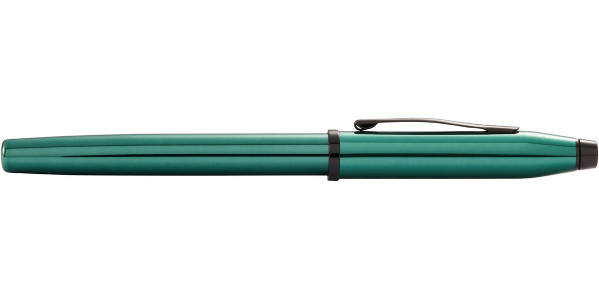 Century II translucent green lacquer rollerball pen by A.T. Cross with teal body and clip on Tampa Home & Garden Store