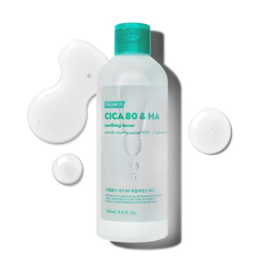 Toner FRANKLY CICA 80 & HA, 260ml, white bottle with teal cap by Seoulia on Tampa Home & Garden Store