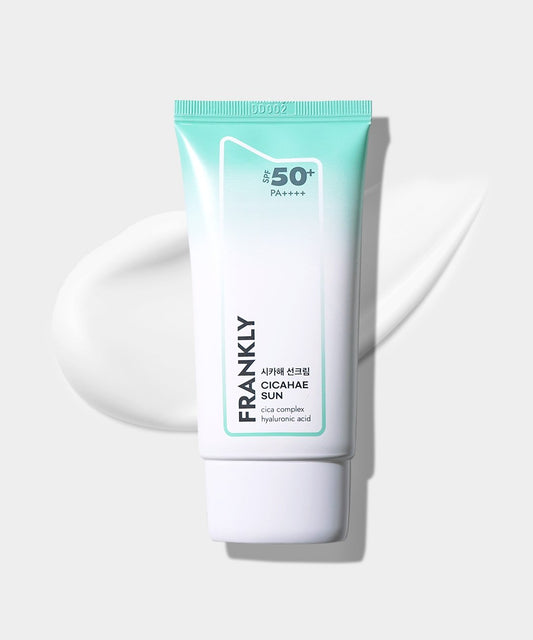 FRANKLY Cicahae Sun sunscreen tube in turquoise white gradient, 50ml Seoulia on Tampa Home & Garden Store